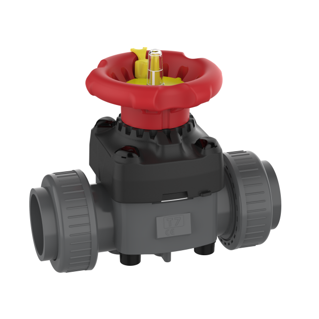 VANNE A MEMBRANE T7 PVC/PTFE  TARAUDEE