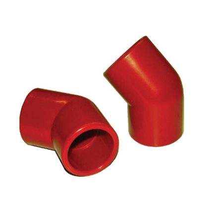 COUDE 45° ABS ROUGE D25